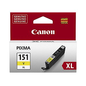 Cartucho Jato de Tinta Canon CLI151 XL Yellow - Canon IP7210 IP8710 IX6810 MG5510 Original 11ml