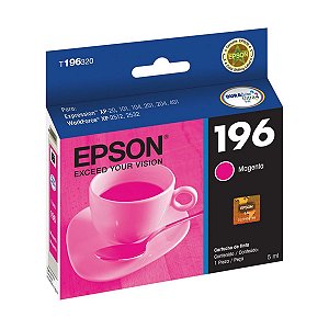 Cartucho Jato de Tinta Epson 196320 Magenta - Epson XP214 XP401 XP411 XP101 XP201 2532 Original 4ml