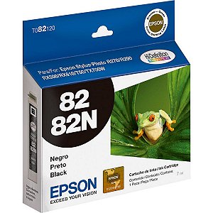 Cartucho Jato de Tinta Epson T082120AL T082 Preto - Epson R290 R270 R390 RX590 Original 7ml