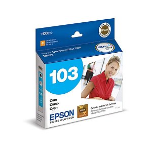 Cartucho para Impressoras Epson T1110 T40W TX600FW TX550FW - Epson T 103 Cyan Original 11ml