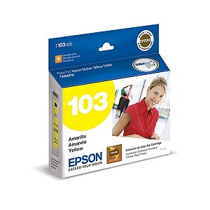 Cartucho para Impressoras Epson T1110 T40W TX600FW TX550FW - Epson T 103 Yellow Original 11ml