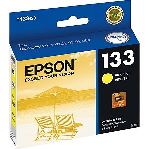 Cartucho para Impressoras Epson TX135 TX320F TX125 TX420w TX120 - Epson T 133 Magenta Original 5ml