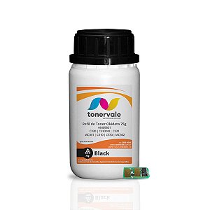 Combo 3 Toner Refil + Chip Okidata C330 C330DN C331 MC361 C310 C530 MC362 MC561 - 44469801 Black de 75g