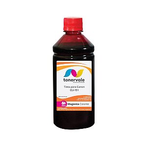 Garrafa de Tinta Canon CLI 151 - IP7210 IP8710 IX6810 MG5510 Magenta Corante de 500ml