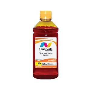 Garrafa de Tinta Canon CLI-221Y - MP560 MP620 MP640 MP980 MP990 Yellow Corante de 500ml