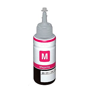 Garrafa de Tinta para Ecotank Epson L-1300 T664 Corante Magenta Compatível de 70ml