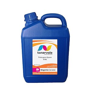 Garrafa de Tinta para Epson T 196 - Epson XP214 XP401 XP411 XP101 XP201 2532 Magenta Corante de 5 Litros