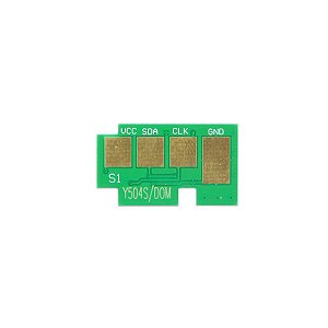 Kit 10 Chips Toner Samsung CLT-Y504S Amarelo - CLP-415 CLX-4195FW CLX-4195 CLP-415NW para 1.800 impressões