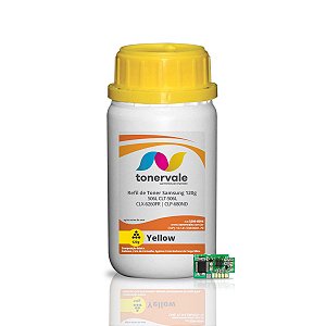 Kit 3 Toner Refil + 3 Chip Toner Samsung CLT-Y506L Amarelo - CLX-6260FR CLP-680ND