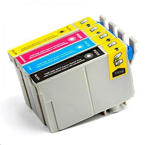 Kit 4 Cartucho de Tinta Epson T063 Black + T063 Coloridos - Epson C67 C87 CX3700 CX4100 CX4700 Compatível