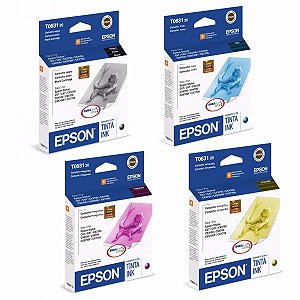 Kit 4 Cartucho Epson C67 C87 CX3700 CX4100 CX4700 - Epson 063 Black e 063 Color Original