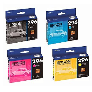 Kit 4 Cartucho Epson XP231 XP431 XP241 XP441 - Epson 296 Black e 296 Color Original