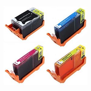 Kit 4 Cartucho Jato de Tinta HP 920 920XL Black + Color - Impressoras HP 7500A 6500 6000 6500 E709 E709C Compatível