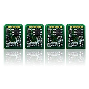 Kit 4 Chip Toner Okidata C3400 C3400N MC360 CMYK - para 2.000 impressões
