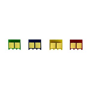 Kit 4 Chips HP CE250 251 252 253 504A CMYK - HP CP3525 CP3525DN CM3530