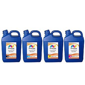 Kit 4 Refil de Tinta HP Officejet 6970 6978 - HP 904 904XL de 5L