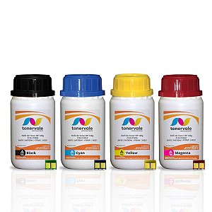 Kit 4 Refil de Toner HP 312A CF380A CF381A CF382A CF383A CMYK + 4 Chip - HP M476DW M476NW 476NW Dose Única