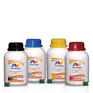 Kit 4 Refil para Toner Okidata + 8 Chip OKI C830n C830 C830dn C810 CMYK de 500g