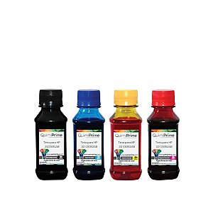 Kit 4 Tinta HP 21 C9351A e 22 C9352A para Impressoras F4180 J3680 F380 1410 D2460 de 100ml QuimiPrime