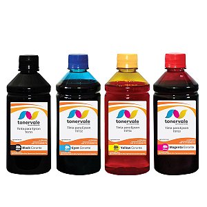 Kit 4 Tinta para Epson T0731 T0732 T0733 T0734 - Epson TX300F CX4900 CX7300 TX200 CMYK de 500ml