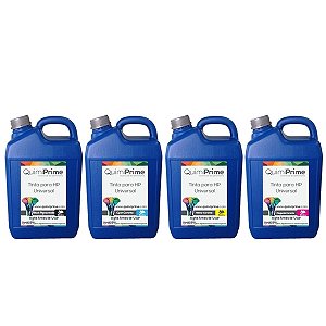 Kit 4 Tinta para Recarga HP Universal de 5L QuimiPrime