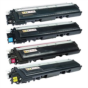 Kit 4 Toner Compatível Brother TN210 CMYK - MFC 9010CN MFC 9320CW HL 3040CN HL 8070