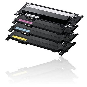 Kit 4 Toner Compatível Samsung SL C410W SL C460W, CLP-365 - CLT-406 CMYK