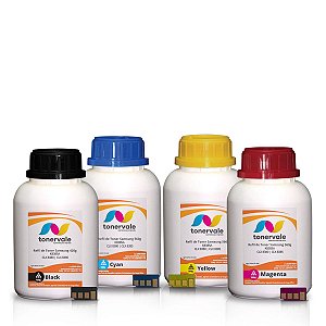 Kit 4 Toner Refil + 4 chip Samsung CLX-8385 CLX-8380 - K8385A CMYK Dose Única