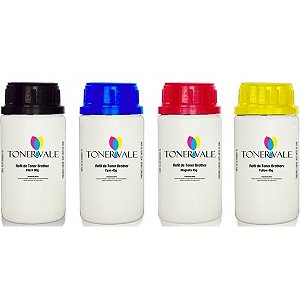 Kit 4 Toner Refil Brother TN221 CMYK- MFC 9330CDW HL 3140CW DCP 9020CDN Dose Única