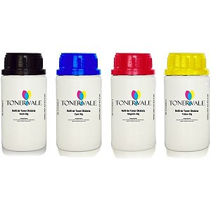 Kit 4 Toner Refil Okidata C6100 C5800 C5600 C5750 CMYK Dose Única