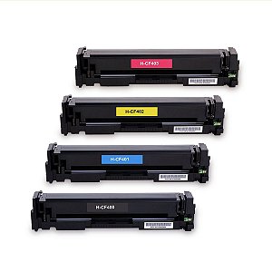 Kit 4 Toner Compatível HP CF400A 401A 402A 403A 201A - HP M252dw M277dw