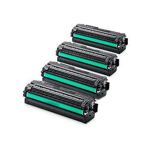 Kit 4 Toners Compatíveis Samsung CLP-415 CLP-415NW CLX-4195 CLX-4195FW - CLT-504S CMYK
