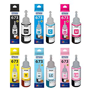 Kit 6 Tinta Epson Ecotank L 800 CMYK Corante Original de 70ml