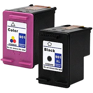 Kit Cartucho HP 901 901XL Color + Black - Impressoras HP J4660 J4580 J4680 J4500 J4550 J4540 Compatível
