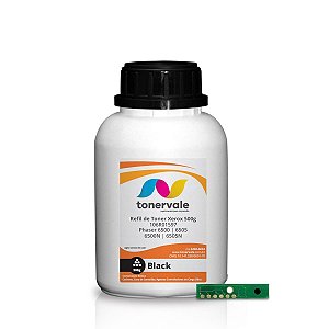 Kit Refil de Toner + 11 Chips Xerox Phaser 6500 6500N 6505 6505N - Black 106R01597 de 500g