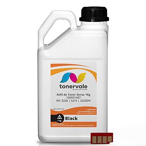 Kit Refil de Toner + 5 Chip Xerox WC 3210 3220 3220DN - 106R01487 de 1kg