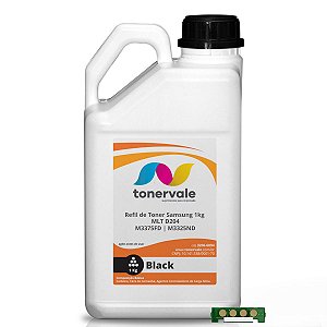 Kit Toner Refil + 10 Chip Toner Samsung MLT-D204S - M3375FD M3375 M3325ND 3375 3325 M4025ND de 1kg