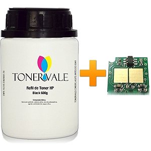 Kit Toner Refil + Chip HP Q7570A - HP 5200 5025 5200TN de 600g