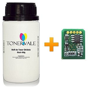 Kit Toner Refil + Chip Okidata C9600n C9800 Black - 42918904 Dose Única