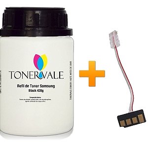 Kit Toner Refil + Chip Samsung CLX-8385 CLX-8380 - K8385A Black Dose Única