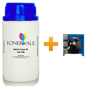 Kit Toner Refil + Chip Toner HP 507A CE401A Ciano - HP M551 M551DN M570 M575 M500 Dose Única