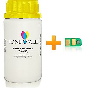 Kit Toner Refil + Chip Toner Okidata C330 C330DN C331 MC361 C310 C530 MC362 MC561 - 44469701 Yellow Dose Única