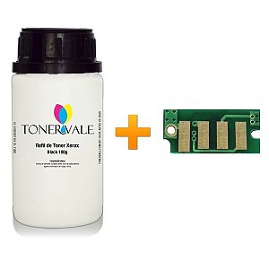 Kit Toner Refil + Chip Toner Xerox Phaser 6000 WC 6015 6010 - 106R01634 Black Dose Única