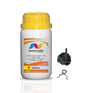 Kit Toner Refil Brother TN 230 TN 210Y Yellow + Engrenagem Reset - MFC 9010CN MFC 9320CW HL 3040CN HL 8070 de 100g