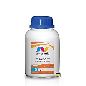 Kit Toner Refil HP 126A CE311A Ciano + 16 Chip - HP CP1025 M175 CP1025NW M175A M175NW de 500g