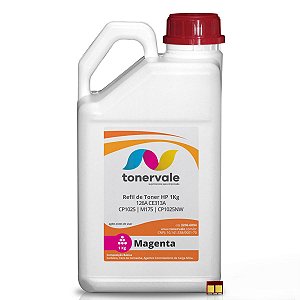 Kit Toner Refil HP 126A CE313A Magenta + 33 Chip - HP CP1025 M175 CP1025NW M175A M175NW de 1kg