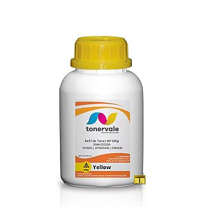 Kit Toner Refil HP 504A CE252A Yellow + 3 Chips - HP CP3525DN CP3525 CM3530 de 500g