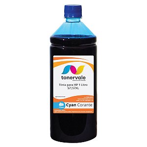 Recarga de Tinta para HP 57 C-6657AB Cyan Corante - Impressoras HP 5550 5150 450 5850 5750 9650 9670 9680 410 de 1L