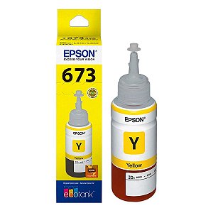 Refil de Tinta Epson L800 673 Yellow Corante Original de 70ml