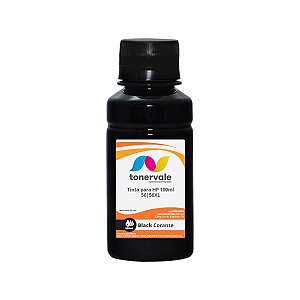 Refil de Tinta para HP 56 6656 Black Corante - Impressoras HP 5550 5150 450 5850 5650 9650 9670 9680 410 de 100ml